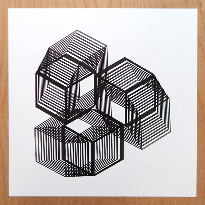 Drawing Platonic Solids - Cube and Crystal Generative Art