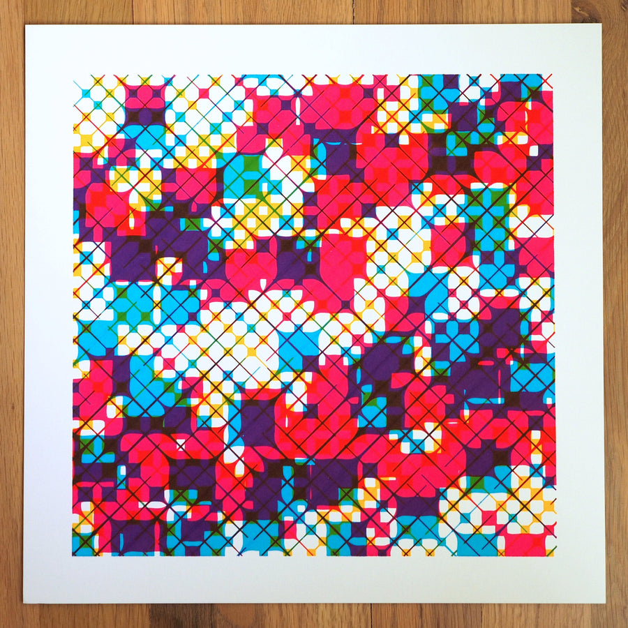 CMYK Stingrays Plotter Art - Limited Edition of 3