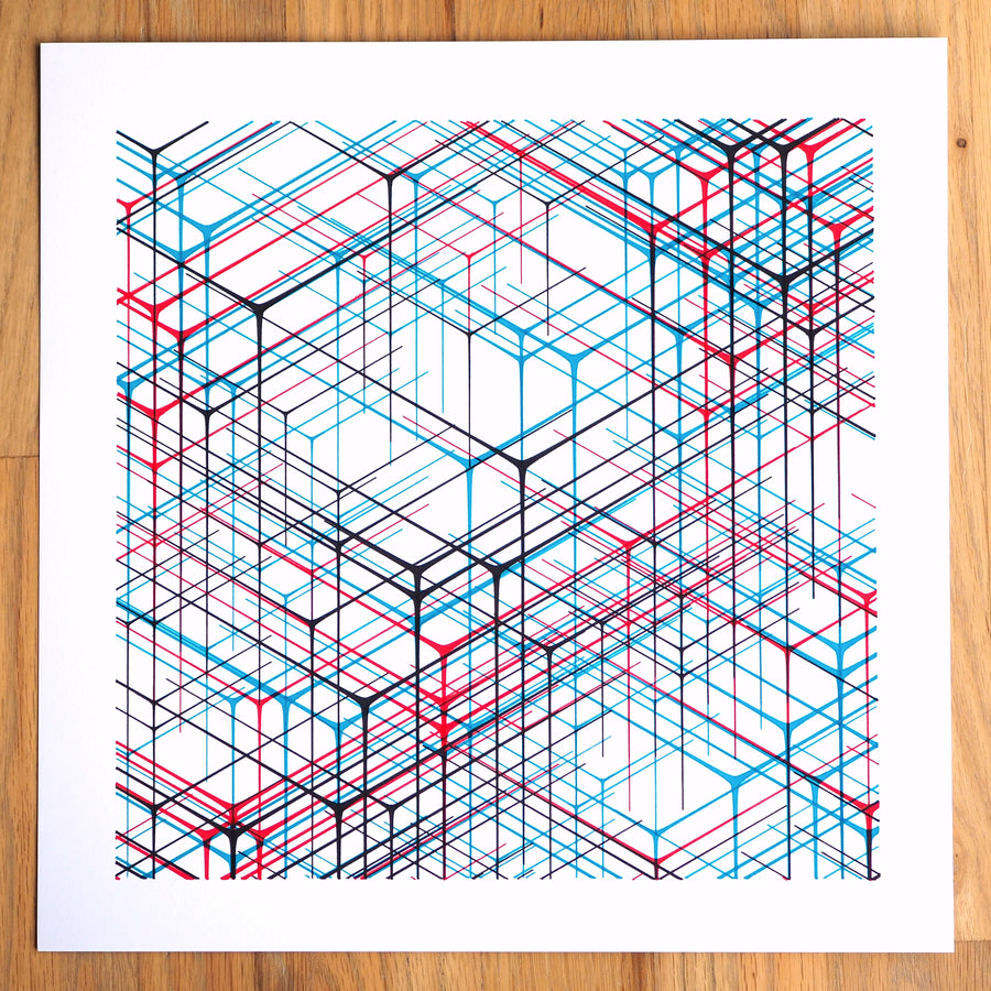 Neurons & Windmills Plotter Art - Limited Edition of 5