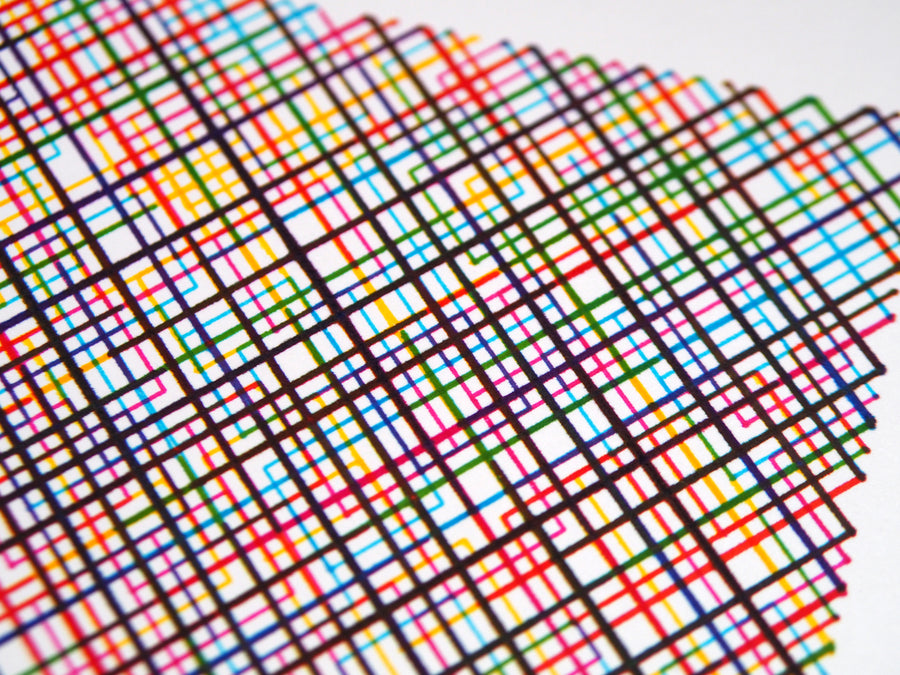 Rainbow Color Field Plotter Art - Limited Edition of 5