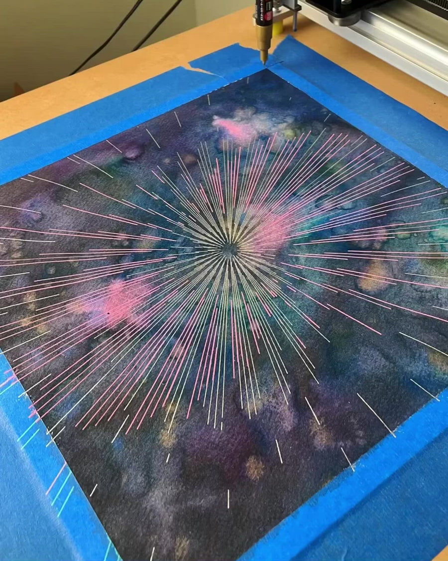 Space Rays Plotter Art - Limited Edition of 1