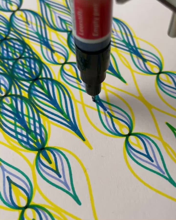 Peacock Tails Plotter Art - Limited Edition of 5