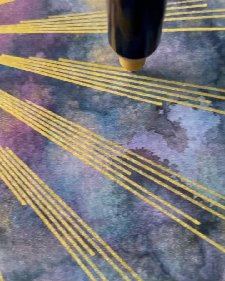 Space Rays Plotter Art #1 - Limited Edition of 1