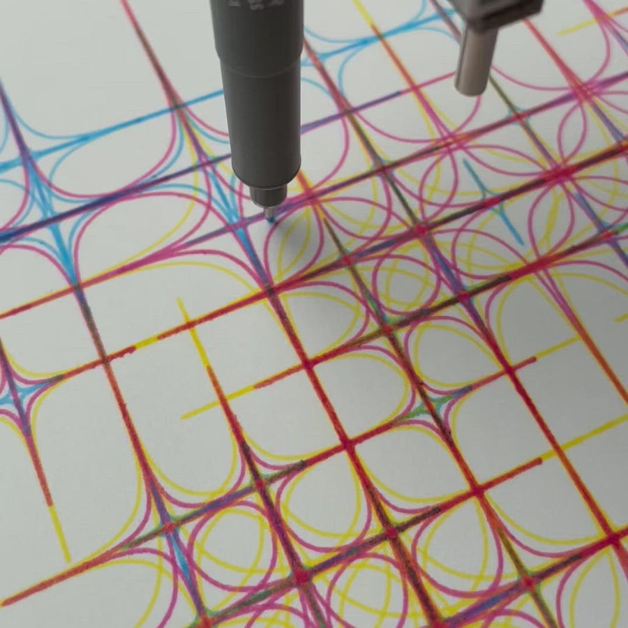 Yellow Stars Plotter Art - Limited Edition of 6