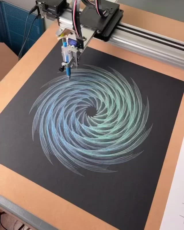 Ocean Swirl Plotter Art - Limited Edition of 5