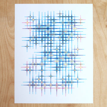 10 Print Blue Diamond Stars  vs 2 - Limited Edition of 5