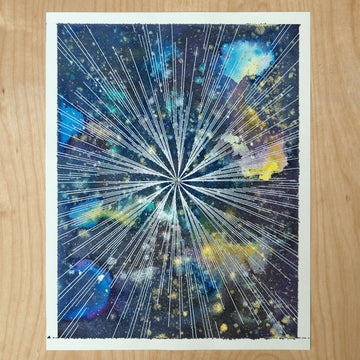Cosmic Rays Plotter Art - Limited Edition of 1