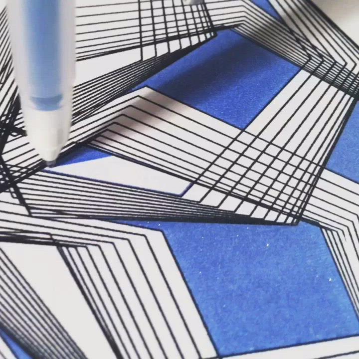 Blue Little Star Plotter Art - Limited Edition of 5