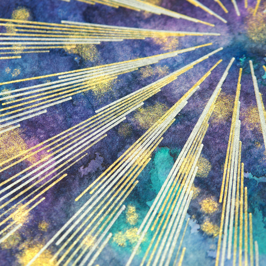 Space Rays Plotter Art #1 - Limited Edition of 1
