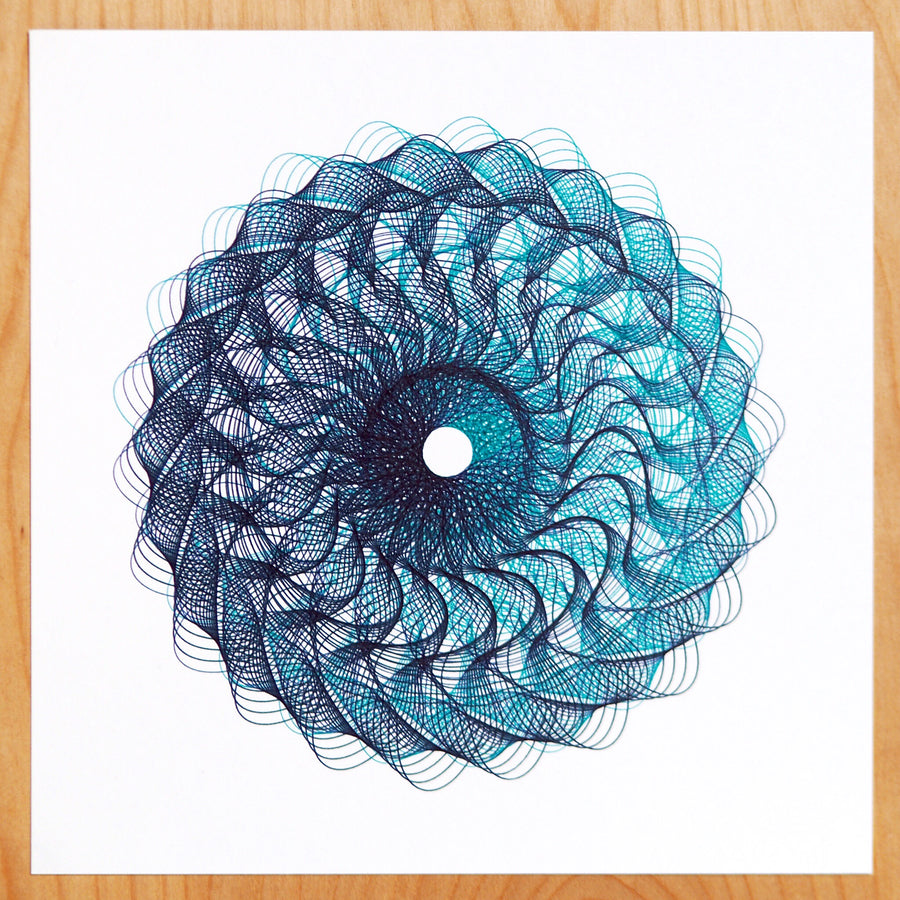 Teal Sunflower Print - Limited Edition of 2